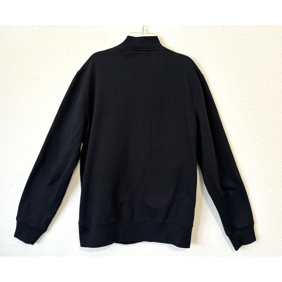 J Crew Mercantile Black Collarless Snap Button Bomber Jacket Mens Medium - Picture 2 of 6